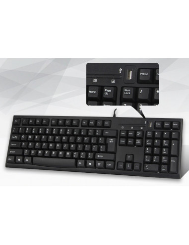 Teclado USB INSYS MT8-K815 com porta USB Teclado USB INSYS MT8-K815 com porta USB
